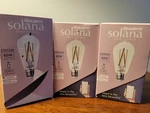 Bulbrite Solana St18 Wifi Connected Edison Led Smart Light Bulb 60 Watt 3 Bulbs. Fixed Price $34.00.