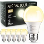 6 Pack A19 Led Light Bulbs, 60 Watt Equivalent Bulb, Soft Warm White 2700k,. Fixed Price $17.99.