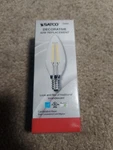 Satco S9960 Led Chandelier Filament 5.5w =60w Clear 120v Candelabra E12 Torpedo. Fixed Price $12.00.