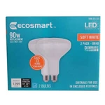 (2-pk) Ecosmart Dimmable Energy Star Led Light Bulb Soft White Br40 90w Eqv. Fixed Price $16.91.