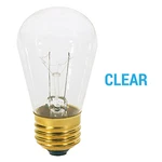 Clear Patio String Light Sign Bulb 120v 11w S14 Medium E26 Base 11s14/cl. Fixed Price $1.00.