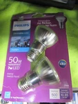 Philips 50w/7w Led Dimmable Flood Light Bulb Daylight 2-pk. Fixed Price $21.99.