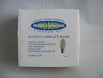 Novelty Lights Lot 25 C7-5-pi Red 5 Watt Candelabra Base Light Bulbs ". Fixed Price $14.41.