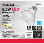 Satco S22212 - 8.5 Watt Par30s Led Bulbs 3000k 120 Volts (6 Pack). Fixed Price $41.94.