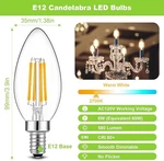 Brimax E12 Led Candle Light Bulbs Candelabra Chandelier Bulb Replacement 40w 60w. Fixed Price $18.99.