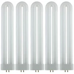 5 Pack Sunlite 18w Black Light U Shaped Ful Twin Tube Plugin Lamps Gx10q Base. Fixed Price $39.51.