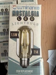 12-pack T14 Ul Led Edison Bulb Dimmable, 1.5 Antique Radio Style Bulbs, 2200k. Fixed Price $39.00.