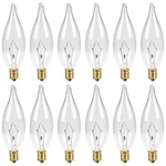 Cylyt 12-pack E12 Candelabra Light Bulbs 25w, 2500k Warm 25w-12pcs, Gold Base. Fixed Price $14.43.