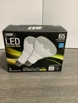 Feit Electric 43523, 2 Dimmable Br30 Led 10.5w Light Bulbs Nos. Fixed Price $9.95.