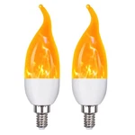 Ohlgt E12 Flame Bulbs 2 Packs, 3 Mode Led Candelabra 2.0 Watt Orange. Fixed Price $14.76.