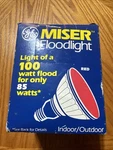 Ge Miser Red Indoor/ Outdoor Floodlight 85 Watt 100 Par/r/85wm Ch381-bl-r Usa. Fixed Price $23.95.