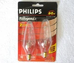 2 Pack Philips Stylized Flame Clear Candelabra 900 Lumens 60 Watt Bulbs. Fixed Price $24.95.