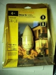 Sylvania Decor 15 Indoor/outdoor 4 Watt Compact Fluorescent Flame Shaped Bulb. Fixed Price $4.99.
