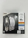 (3-pk) Feit Electric Chandelier Candle Led Light Bulb B10 E26 Base 60w Eqv. Fixed Price $12.99.