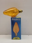 Bulbrite 25f10a 25w Fiesta Style Chandelier Bulb, Candelabra Base, Amber. Fixed Price $3.50.