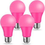 Kqhben Pink Light Bulbs - 4 Pack 9w 60w Equivalent E26 Base Led. Fixed Price $20.41.