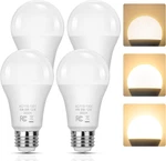 3 Way Light Bulbs 40 70 100 Soft White 3000k, 4-pack A19 Led Bulbs,. Fixed Price $19.82.