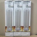 3 Pc Lot / Sunlite 15w Ful15t6/bl Black Light U Shape - Gx10q Base Lamp. Fixed Price $40.00.