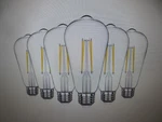 Edishine 60w Equivalent St64 Dimmable Edison Led Light Bulb 4000k Cool White 6pk. Fixed Price $17.05.