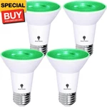 4 Pack Bluex Led Par20 Flood Green Light Bulb - 8w (65watt Equivalent) Damp Ra. Fixed Price $33.78.