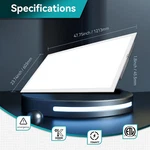 Wyzm Led Flat Panel Light,4 Pack,75 Watt Lighting 5000k Daylight White. Fixed Price $182.17.