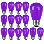 Lrsueyskin S14 Purple Led Bulbs 1w Bulb Shatterproof Plastic Outdoor .... Fixed Price $29.14.