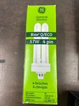 Lot Of 5 Ge 48864 - F57qbx/840/a/4p/eol Fluorescent Amalgam Base Qx24q-5. Fixed Price $45.00.