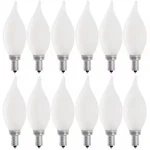 Pack Of 6 Feit Led 40-watt Candelabra Flame Tip 300 Lumens Frosted Bulb-12 Total. Fixed Price $28.90.