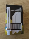 10 Pack Feit Electric Pl13/41 Tube 13w 2 Pin Cool White Fluorescent Compact New. Fixed Price $29.99.
