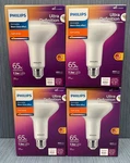 4 Pack X Philips Ultra Definition Br30 Medium Dimmable Led Floodlight Warm Glow. Fixed Price $24.99.