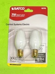 Satco S3792 2-pack 7w White C7 7 Watt Night Light Bulb E12 Base Incandescnt. Fixed Price $8.84.