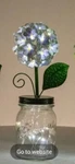 Led Lighted Metal Hydrangea In Jar With Fairy Light, Ultimate In.. Purple Q9. Fixed Price $19.99.