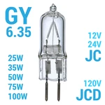 Gy6.35 2-pin Bi-pin 120v 12v 24v Clear T4 Jc Jcd Type Bulb 25w 35w 50w 75w 100w. Fixed Price $1.95.