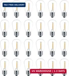 Meconard 24 Pack Led S14 Replacement Light Bulbs, Shatterproof Outdoor 1 Watt To. Fixed Price $22.86.
