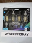 Feit Electric Enhance Ca10 E12 (candelabra) Filament Led Bulb (4) Daylight 40 W. Fixed Price $6.99.