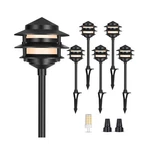 Gardencoin Pagoda Low Voltage Landscape Pathway Lights, 12v Outdoor Led Path .... Fixed Price $156.39.