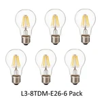 Artiva Usa Dimmable Led Filament Bulbs, Warm White, 8 W, Set Of 6. Fixed Price $49.99.