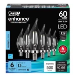 Feit Electric Cfc60950cafil6 5.5w 5000k Enhance Dimmable Clear Led Light Bulb. Fixed Price $22.24.