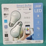 Feit Electric 60w Smart Wi-fi Led Color Changing Dimmable Light Bulb - White. Fixed Price $10.99.