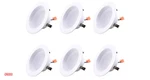Asencia Fg-03891 75 Watt Equivalent 6 Inch Downlight Daylight 5000k 35,000 Hour. Fixed Price $18.46.