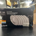 Feit Electric 75w Led 5/6" Recessed Downlight With Deep Baffle Ledr56b/6wyc. Fixed Price $29.00.