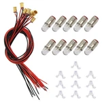 E505wmt 10 Sets Warm White Led Screw Bulb And Stand Base E5 E5.5 12v-14v For .... Fixed Price $21.07.