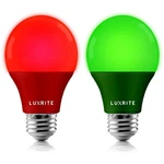Luxrite A19 Christmas Led Red And Green Light Bulb 60w Equivalent Ul E26 2 Pack. Fixed Price $15.49.