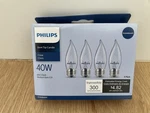 Lot Of 4 - Philips 40w Ba9.5 Bent Tip Candle Light Bulbs E26. Fixed Price $16.99.