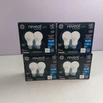 Lot 8 Ge Led Light Bulb Reveal 8w 60w A19 44943 White Hd+ 610lum New. Fixed Price $24.99.