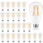 Create Warm Ambiance Instantly - Dimmable Edison Bulbs 24 Pack. Fixed Price $104.99.