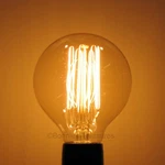 Nostalgic G25 Globe Antique Edison Light Bulb 60 Watt, Squirrel Cage, 3.15" 60w. Fixed Price $14.95.