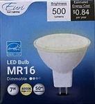 Euri Lighting 50-watt / 12-volt Mr16 Led Floodlight - Bright White 500 Lumens. Fixed Price $7.49.