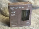 2 Pc Heritage Series 25w Squirrel Cage Candelabra Base St15 Amber Light Bulb New. Fixed Price $9.50.