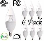 Bioluz Led 40w Candelabra Bulbs Dimmable E12 Base Flame Tip Candle 5w. Fixed Price $24.99.